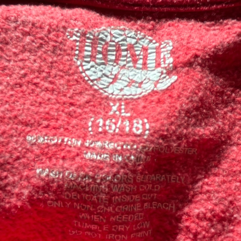 Y2K Blissliving Home Red California Crew Neck Sweater Embroidered CA SZ XL 2000s - Picture 9 of 9